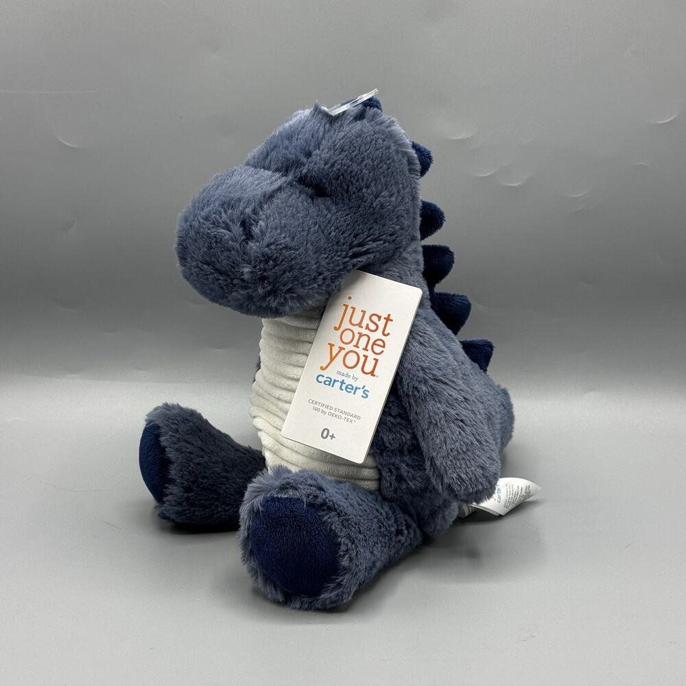 Carter's Just One You Blue Dinosaur Plush 12" Baby Toy NEW 2021 Retired